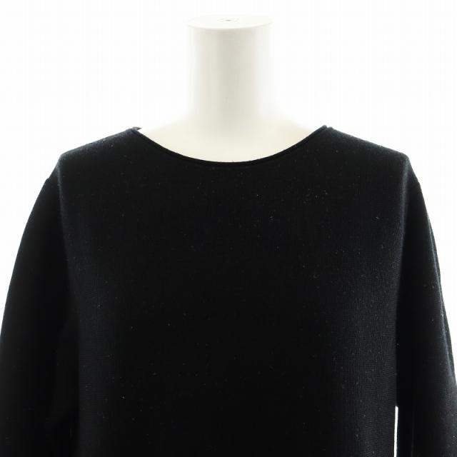 中古】イエナ IENA 23AW ニットフレアワンピース ロング丈 長袖 黒