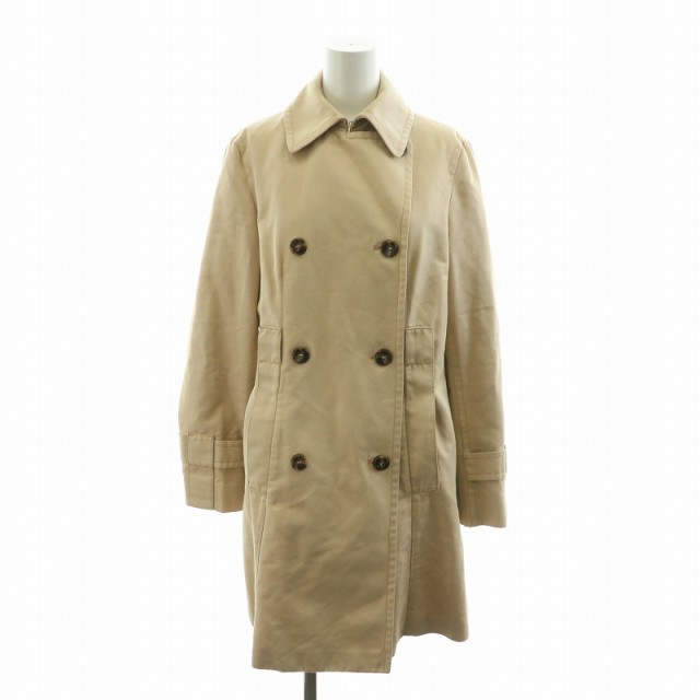 【中古】マックスマーラ MAX MARA スプリングコート ロング 40 ベージュ 60210907 /NQ レディースの通販は