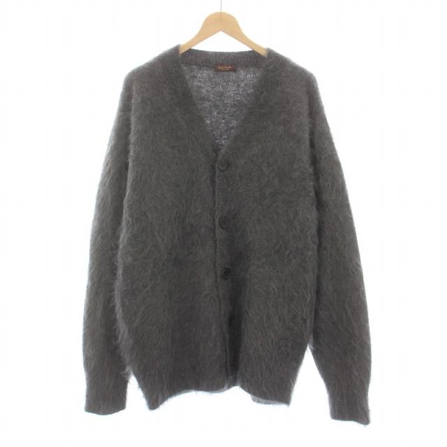 【中古】ポールスミス PAUL SMITH COLLECTION ニットカーディガン シャギー 長袖 Vネック ストレッチ F グレーの通販は