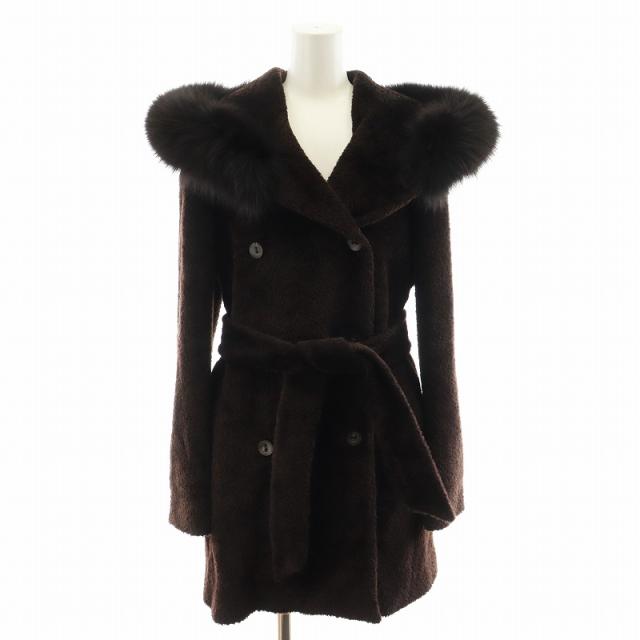 MaxMara STUDIO アルパカ フーデットコート サイズ44