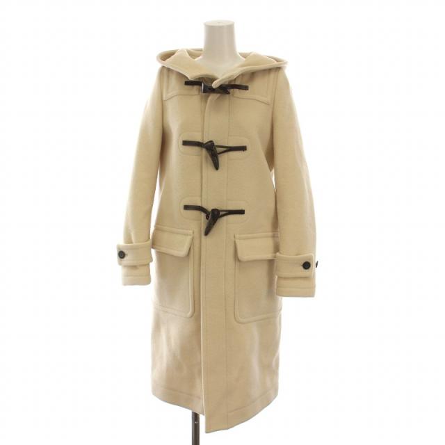 【中古】ハイク HYKE メルトン ダッフルコート ロング アウター 1 S アイボリー クリーム色 142-17031 /YM レディース