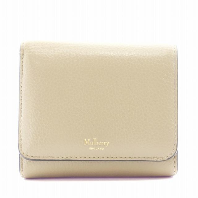 【中古】マルベリー Mulberry 財布 二つ折り 小銭入れ レザー グレージュ /AN4 レディースの通販は
