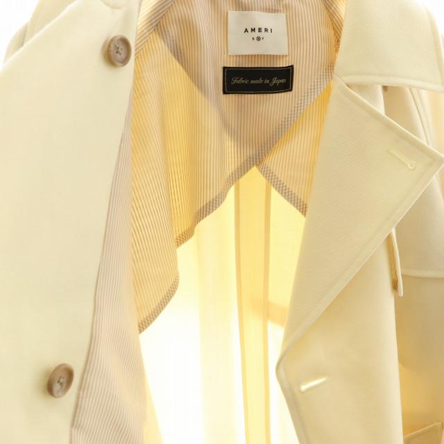 【中古】アメリヴィンテージ Ameri VINTAGE 21AW SUPERIOR FLARE TRENCH COAT トレンチコート M 白 中古】アメリヴィンテージ Ameri VINTAGE 21AW SUPERIOR FLARE TRENCH