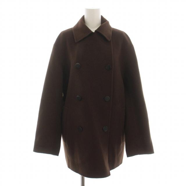 【中古】セオリー Theory ダブルブレストPコート ピーコート アウター ウール カシミヤ P 茶 ブラウン 0309604の通販は 10,952円