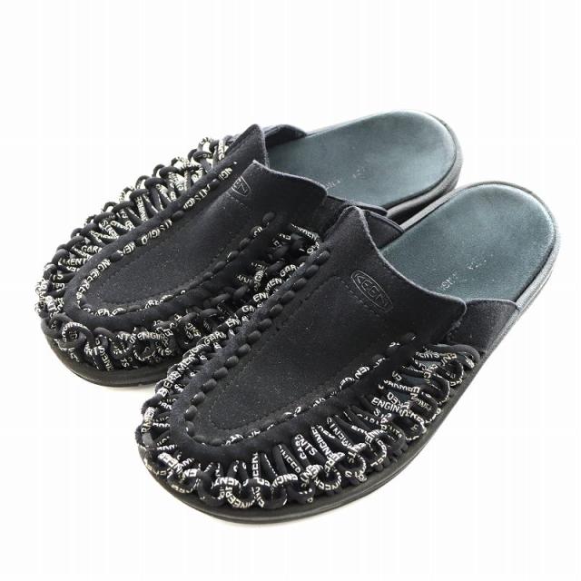 【中古】キーン KEEN × エンジニアガーメンツ ENGINEERED GARMENTS uneek slide サンダル 24.5cm 黒の通販は 5,220円