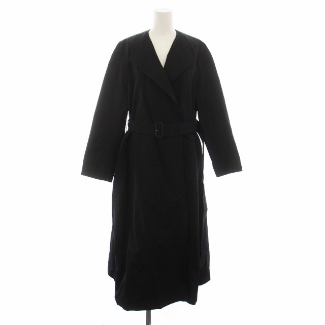 【中古】ブレンへイム BLENHEIM シャンブレーロングトレンチコート アウター M 紺 U237-001 /YM レディースの通販は