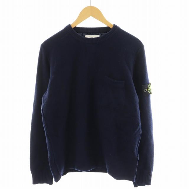 【中古】ストーンアイランド STONE ISLAND ニット セーター 長袖 カシミヤ混 L 紺 ネイビー 6515553D9 /AN40 メンズの通販は 24,800円