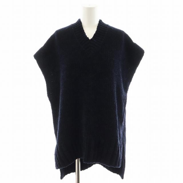 【中古】エイトン ATON 22AW WOOL MOLE V-NECK VEST ベスト プルオーバー ウール 2 紺 ネイビー KRAGSW0704の通販はベスト