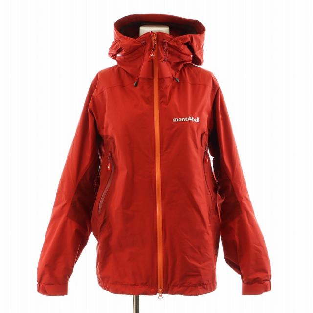 【中古】モンベル Montbell ドロワッドパーカ マウンテンパーカー ロゴ L 赤 レッド 451610403 /AN44 レディース