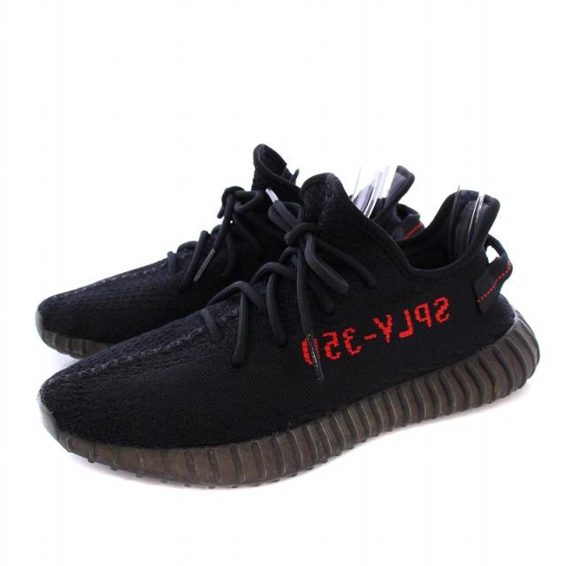 【中古】adidas YEEZY Boost 350 V2 Core Black/Red イージー ブースト350V2 スニーカー US9.5 27.5cm CP9652