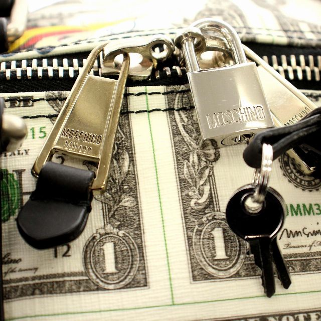 中古】モスキーノ MOSCHINO マイティマウス ボストンバッグ 鍵付き