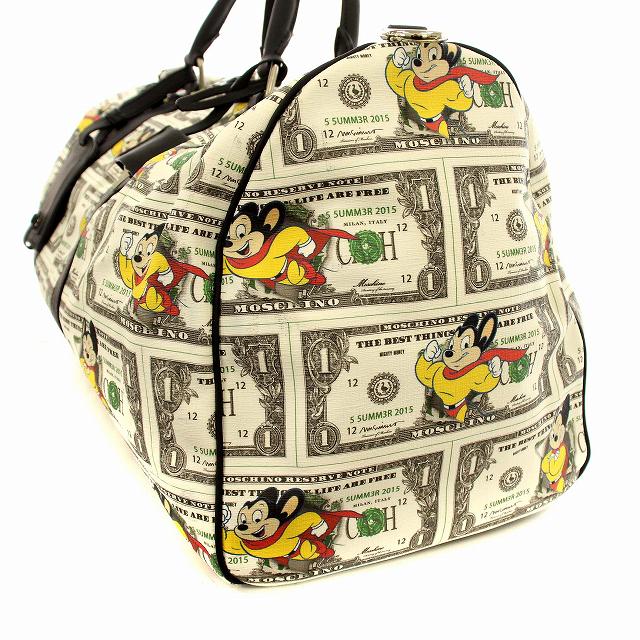 中古】モスキーノ MOSCHINO マイティマウス ボストンバッグ 鍵付き