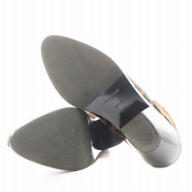 中古】サンローラン パリ ショートブーツ ポインテッドトゥ チャンキー