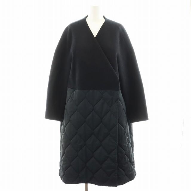 ENFOLD エンフォルド Aライン フーデッドコート キルティング 36