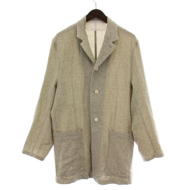【中古】ノノット NONNOTTE テーラードジャケット ブレザー アウター シングル ウール混 5 グレージュ /BB メンズ