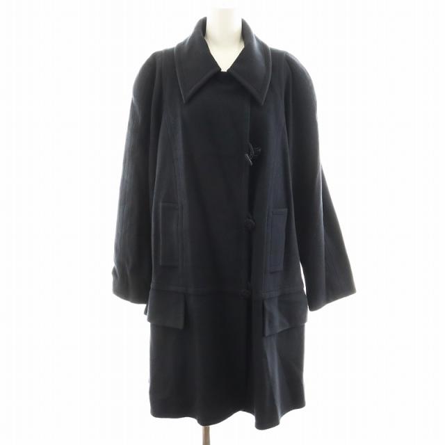 【中古】フォクシー ブティック FOXEY BOUTIQUE コート ロング丈 カシミヤ混 アウター F 紺 ネイビー
