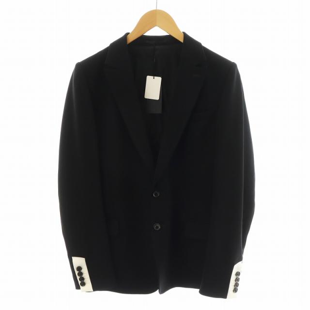 【中古】未使用品 ガラアーベント GalaabenD テーラードジャケット シングル 袖ワンポイント M 黒 87332208-RC