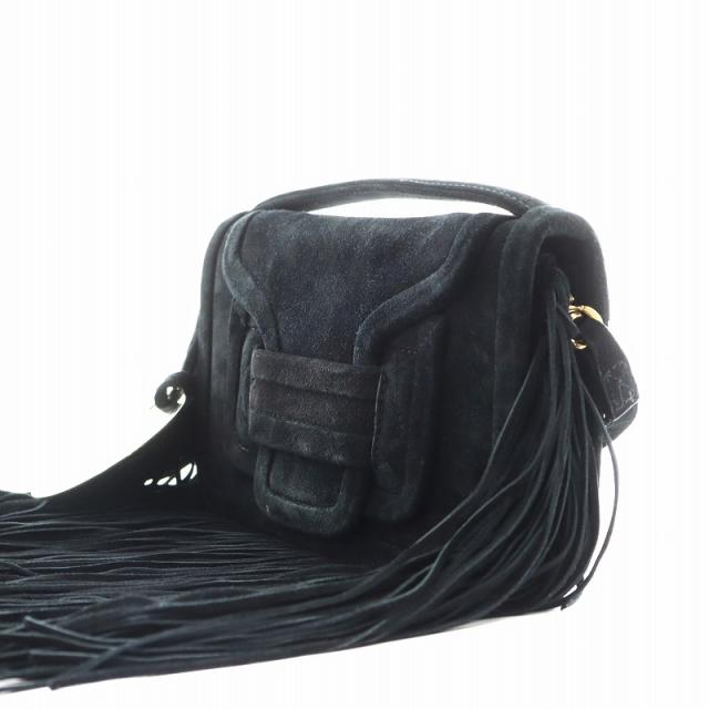 【中古】ピエールアルディ PIERRE HARDY ALPHA BAG ショルダーバッグ ハンドバッグ 2way フリンジ スエード 黒 中古】ピエールアルディ PIERRE HARDY ALPHA BAG ショルダーバッグ