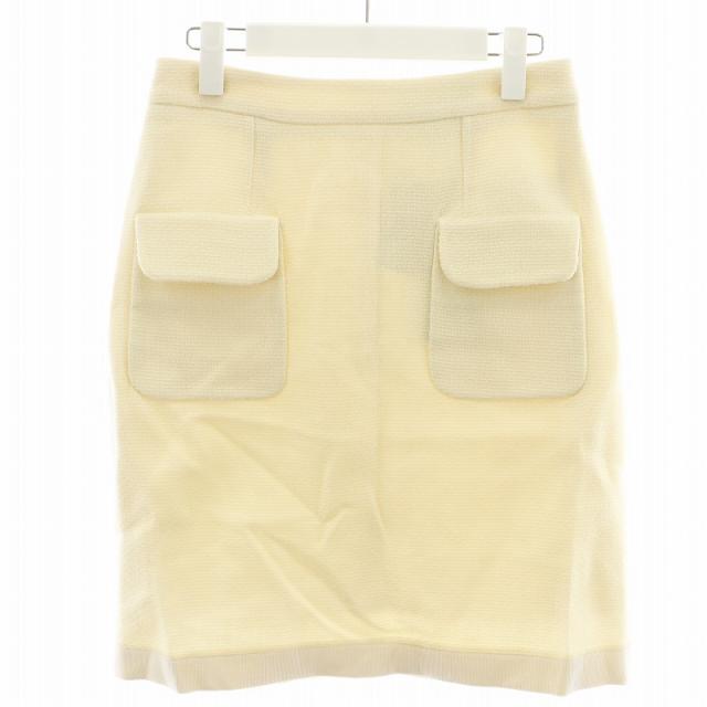 【中古】未使用品 ポールカ PAULE KA スーツ セットアップ ノーカラージャケット タイトスカート 36 アイボリー 中古】未使用品 ポールカ PAULE KA スーツ セットアップ ノーカラー