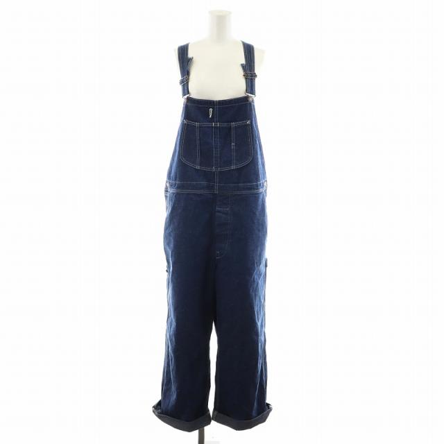 【中古】アンスクリア INSCRIRE 23AW デニムオーバーオール サロペット 30 紺 ネイビー ID-PT25 /AN29 レディース
