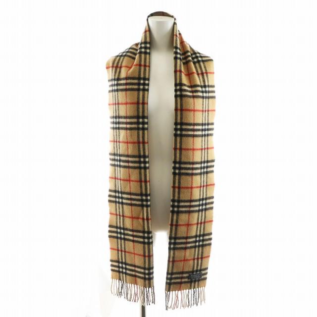 未使用級✨バーバリー マフラー ノバチェック カシミヤ100％ 英国製 ベージュ 高級 美品✨】バーバリーズ カシミア100%ノバチェック マフラー