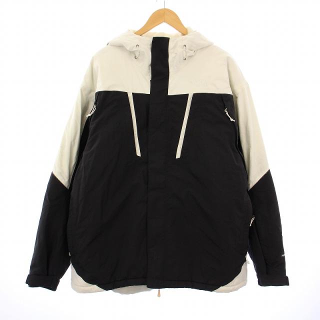 【中古】ザノースフェイス HYVENT マウンテンパーカー ジャケット アウター バイカラー ナイロン ロゴ XL 黒 白