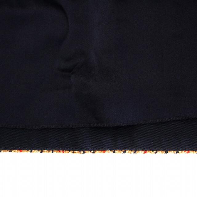 中古】ドゥロワー セミタイトチェックスカート ひざ丈 スリット ウール