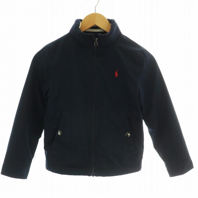 【中古】ポロ ラルフローレン POLO RALPH LAUREN 子供服 中綿ジャケット ナイロン ジップアップ S/P 紺 ネイビー