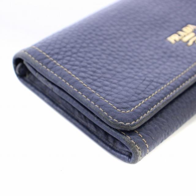 【YUKI shop】PRADA ネイビー 長財布 プラダ PRADA 二つ折り長財布 紫 ピンク 小物 サフィアーノ
