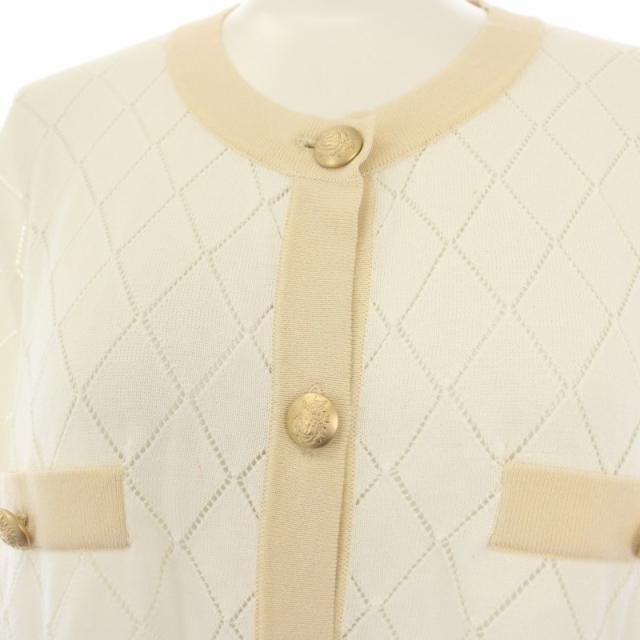 新品未使用 ANAYI 24SS プレイドパターンバイカラーカーディガン 38 中古】アナイ ANAYI 24SS プレイドパターンバイカラー カーディガン