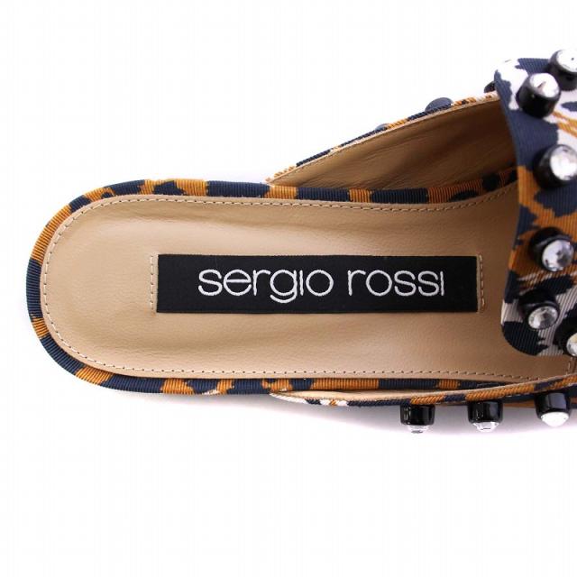 中古】セルジオロッシ Sergio rossi SR1 ミュール サンダル ビジュー