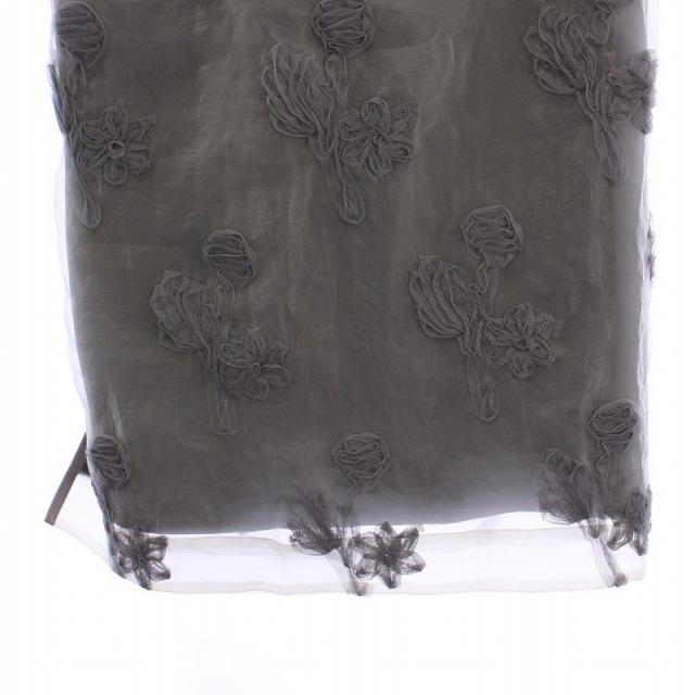 中古】イエナ IENA 24AW フラワー刺繍オーガンジースカート タイト  