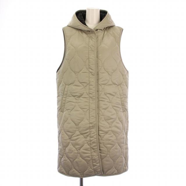 【中古】トラディショナルウェザーウェア IENA別注 HAWICK ベスト 中綿 ロング丈 アウター フード ナイロン グレー