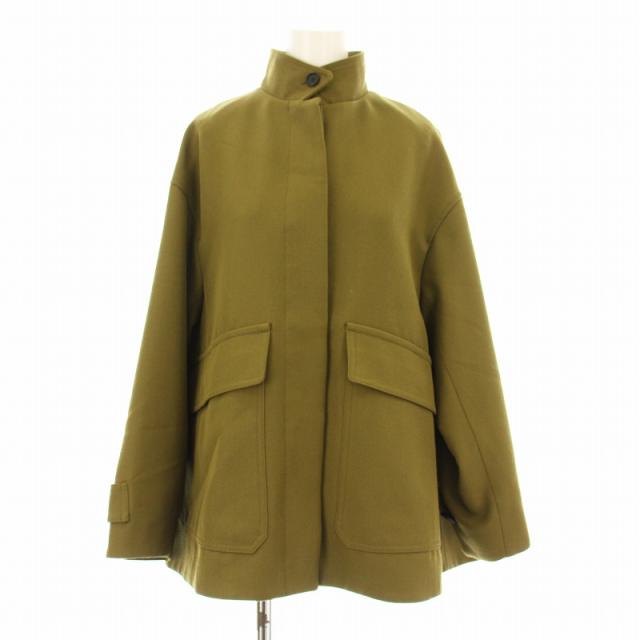 【中古】フォルフォルモ FORFORMO 722301 スタンドカラーコート フレア ウール 1 カーキ /KU レディース