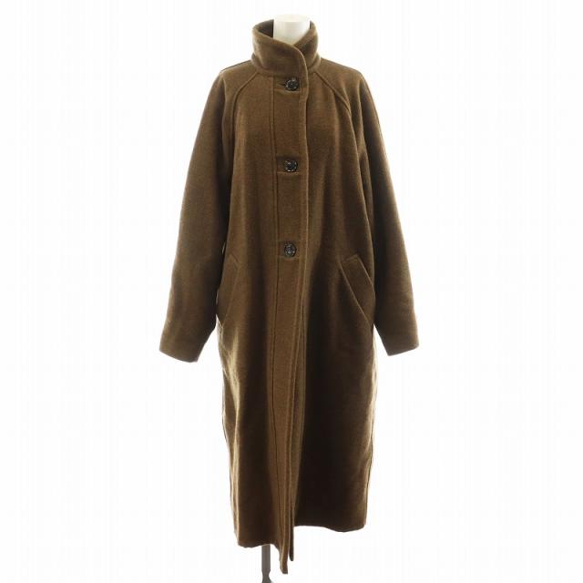 【中古】トゥデイフル TODAYFUL 20AW ウール ラグランコート Wool Raglan Coat ロング丈 アルパカ混 アウター 38 茶
