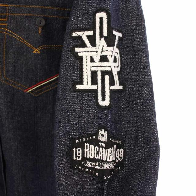 ROCA WEAR ロカウェア デニムジャケット Gジャン 黒 XLヒップホップ