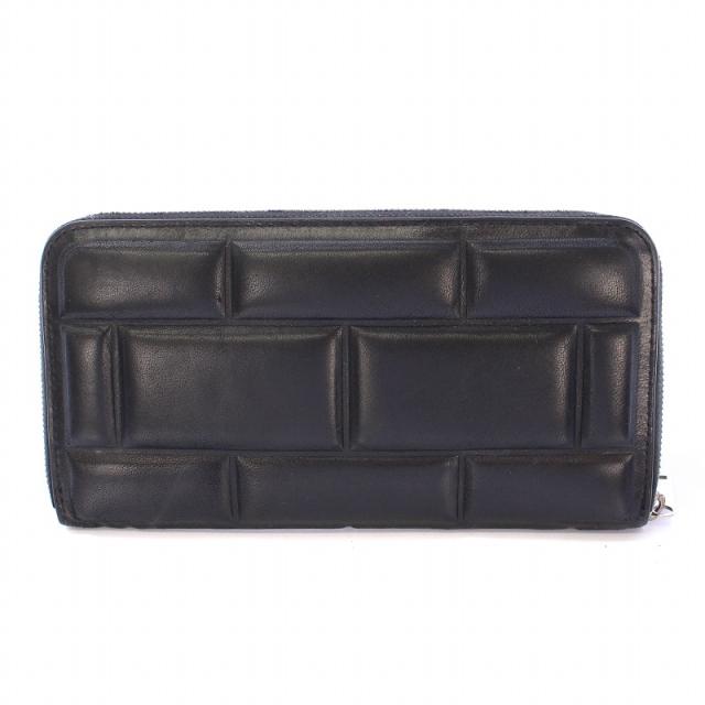 Bottega Veneta 黒 レザー 財布 BOTTEGA VENETA ボッテガヴェネタ 長財布 小銭入れ付き イントレ