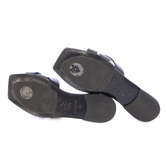 【中古】リジェール アパルトモン DEA SANDALS CAPRI FLAT SQUARE SANDALフラットスクエアサンダル レザー 36 黒 中古】リジェール アパルトモン DEA SANDALS CAPRI FLAT SQUARE SANDAL