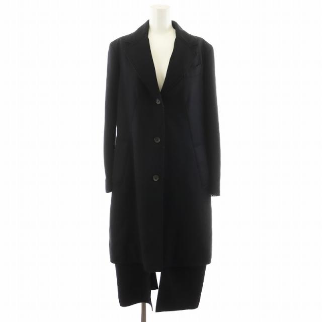 【中古】アールト AALTO チェスターコート ロング丈 ウール カシミヤ混 アウター 36 黒 ブラック 3060920136 中古】アールト AALTO チェスターコート ロング丈 ウール カシミヤ混