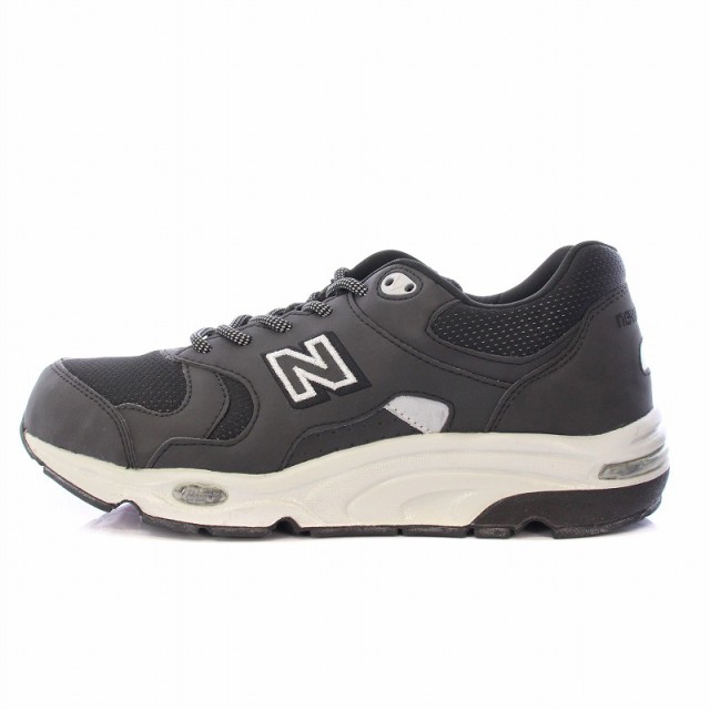 【中古】未使用品 ニューバランス NEW BALANCE NITRAID ローカットスニーカー シューズ 厚底 ロゴ US8.5 26.5cm 黒