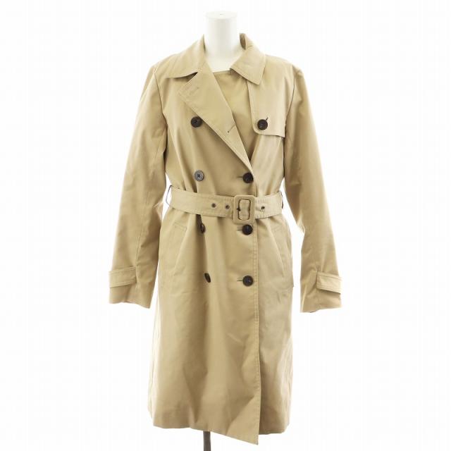 【中古】セオリー Theory PFF TWILL STATEMENT TRENCH J トレンチコート ロング丈 ライナー付き アウター S ベージュ