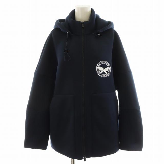 グレースコンチネンタル　フーディ　ビジュー　パーカー　薄手　羽織　黒　36 グレースコンチネンタル フーディ ビジュー パーカー 薄手 羽織 黒 36