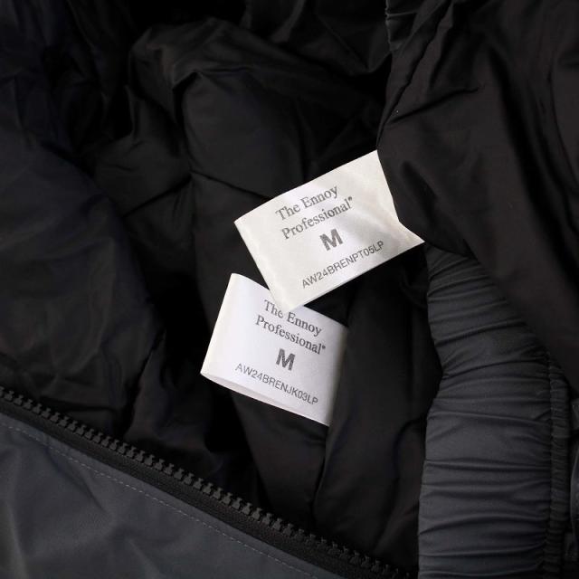 【中古】ザエンノイプロフェッショナル 24AW padded 中綿セットアップ フーディジャケット イージーパンツ M グレー