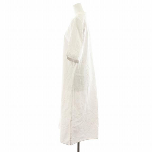 中古】セヤ Seya. ワンピース ロング丈 半袖 コットン S 白 ホワイト