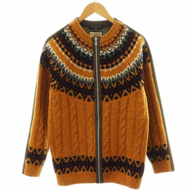 コムデギャルソンオム カーディガン ウール オレンジ AD1994