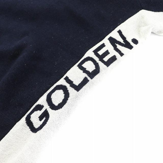 【中古】カナダグース   ニット セーター 長袖 ロゴ S シルバー色 紺 ネイビー G32WP078.A1 中古】カナダグース CANADA GOOSE ニット セーター 長袖 ロゴ S