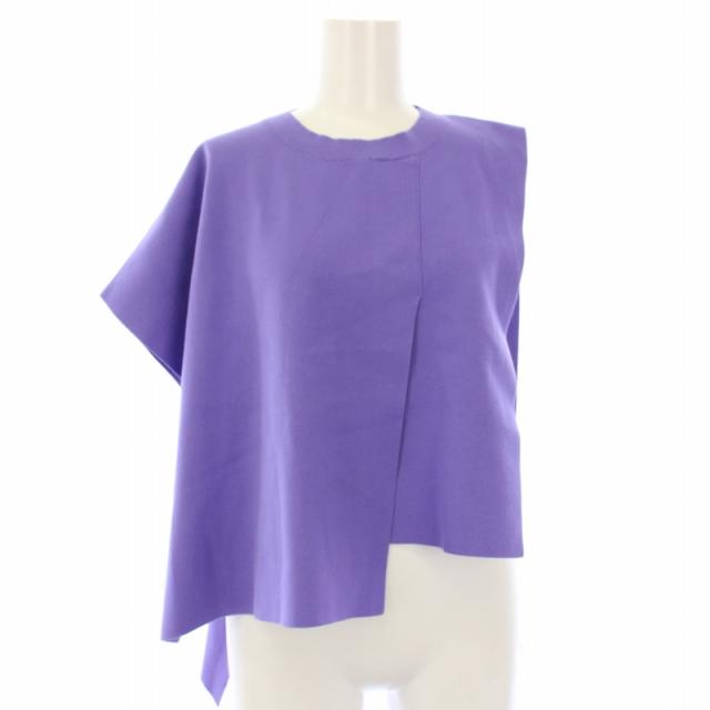 【中古】エンフォルド ENFOLD 25SS アテナケープベスト ATHENA CAPE VEST ニット 38 紫 300IS270-0861 /TK レディース