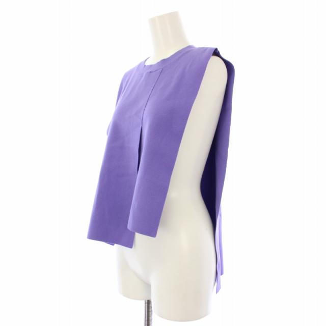 【中古】エンフォルド ENFOLD 25SS アテナケープベスト ATHENA CAPE VEST ニット 38 紫 300IS270-0861 /TK レディース_2