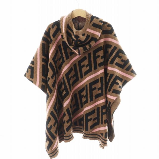 中古】フェンディ FENDI KIDS ズッカ柄 ポンチョ フード ウール 中古】フェンディ FENDI KIDS ズッカ柄 ポンチョ フード ウール