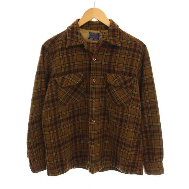 70s Pendleton ペンドルトン オンブレチェック柄ウールシャツ M 70s